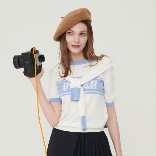 Logo jacquard knit set-up