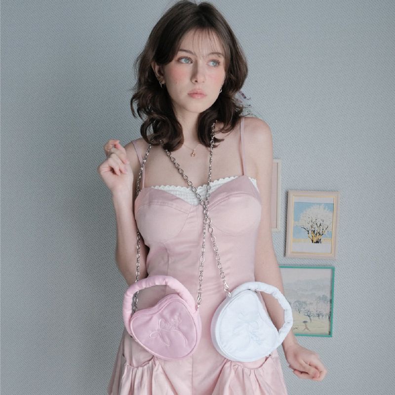 Heart mini bag_pink
