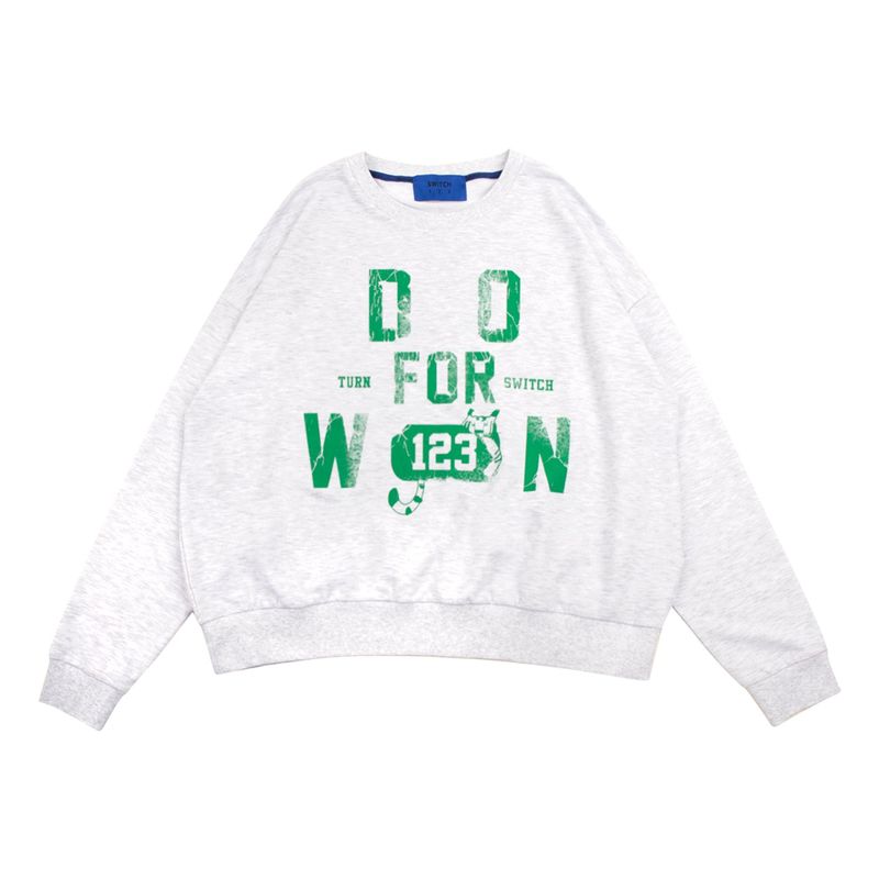 SWITCH123（スウィッチワンツースリー）の「OVER FIT TURN DOWN SWEAT SHIRTS (UNISEX)_SYS2TS04LG（Tops）」