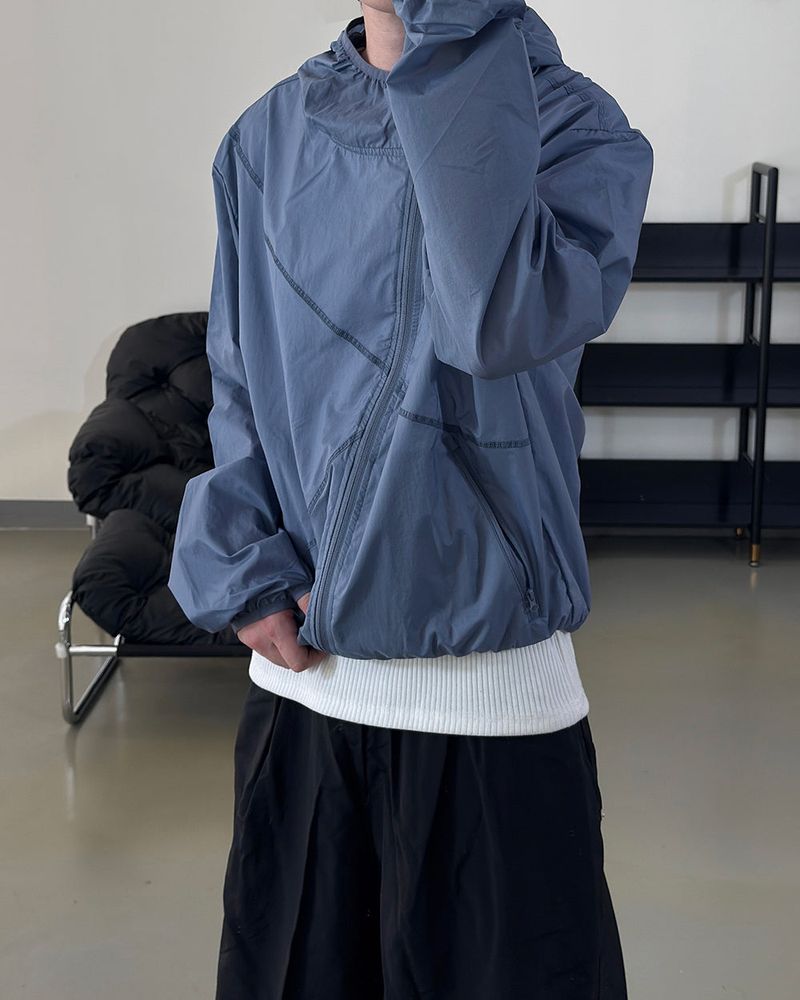 Aeric Diagonal Lightweight Windbreaker