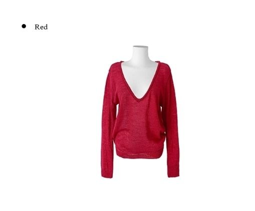 Oshi Mohair Loose-Fit Deep V-Neck Knit