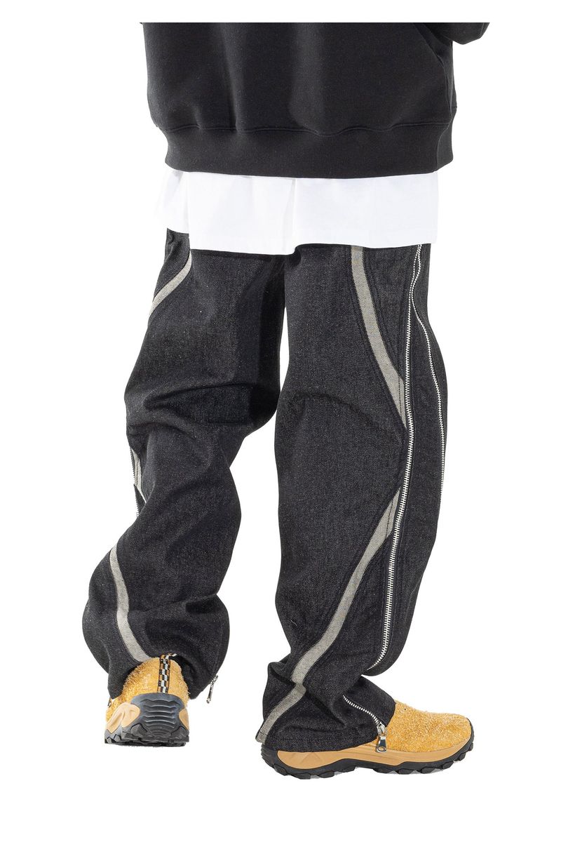 OBLIQUE MS ZIPPER DENIM