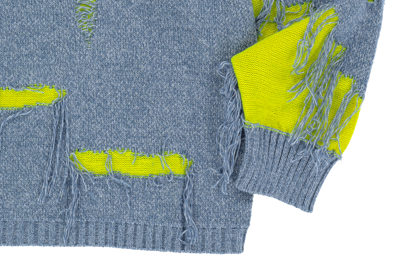 ROUGH DAMAGE KNIT