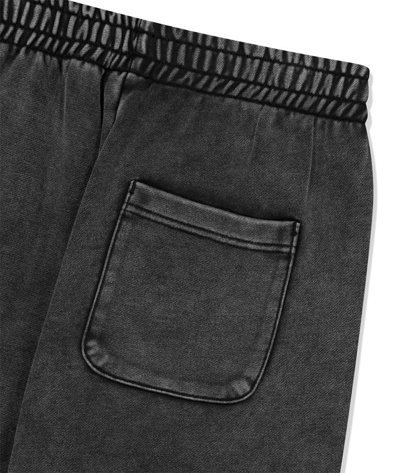 WASHED CUT OFF APPLIQUE SWEAT PANT