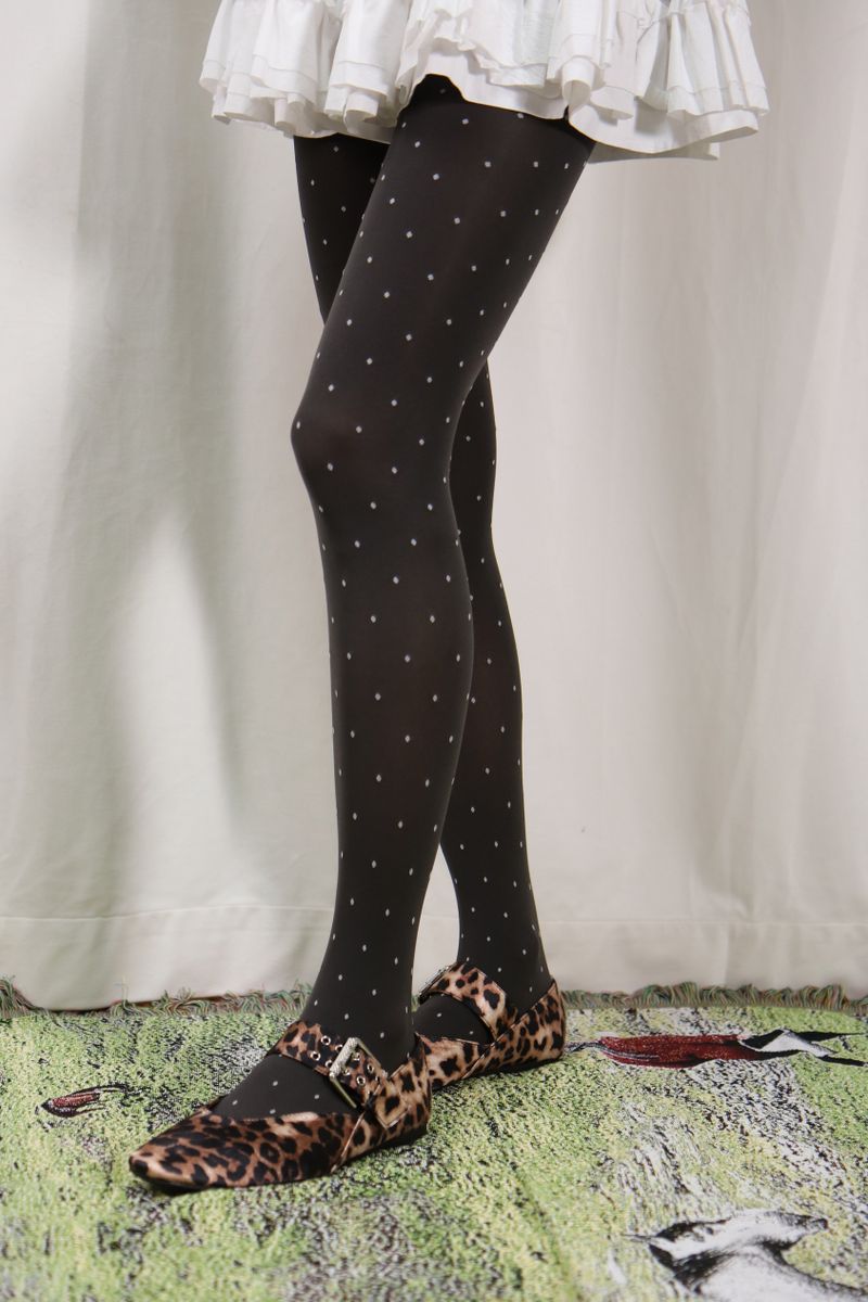 ash brown sugar dot tights