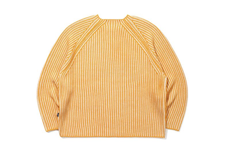 ATHLETIC LOGO TWO TONE HEAVY KNIT