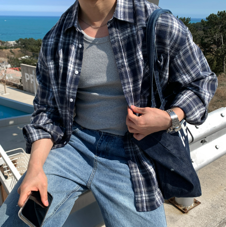Kuiper Overfit Simple Pocket Check Shirt