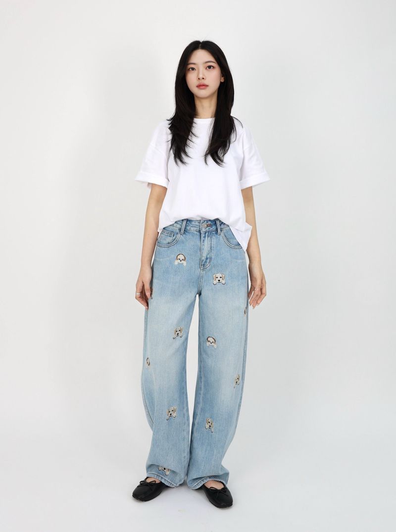 ur.fit（オールフィット）の「パピーエンブロイダードカーブドデニムコード26225（パンツ）」