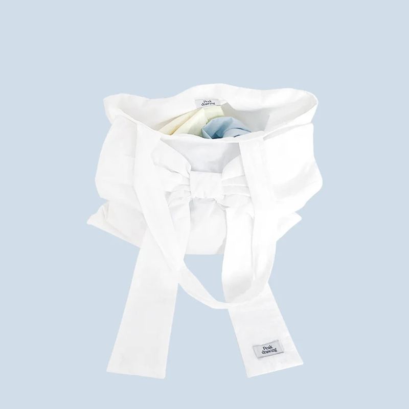 White big bow bag (Handmade bag)