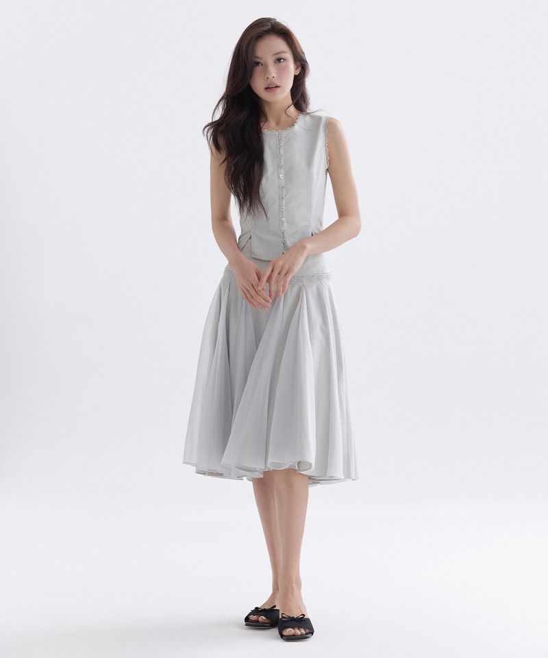 THETIS（ザティス）の「POEM CHIFFON FLARE SKIRT_TT6S512MT（Skirts）」