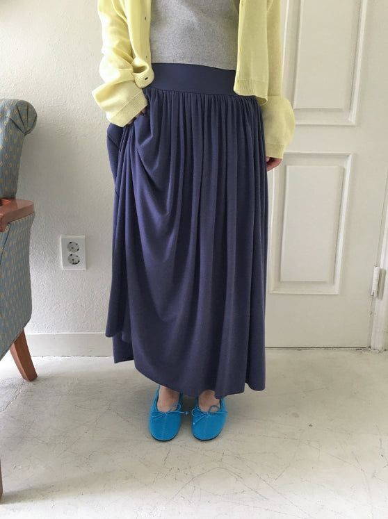 Basta Shirring Banding Long Skirt