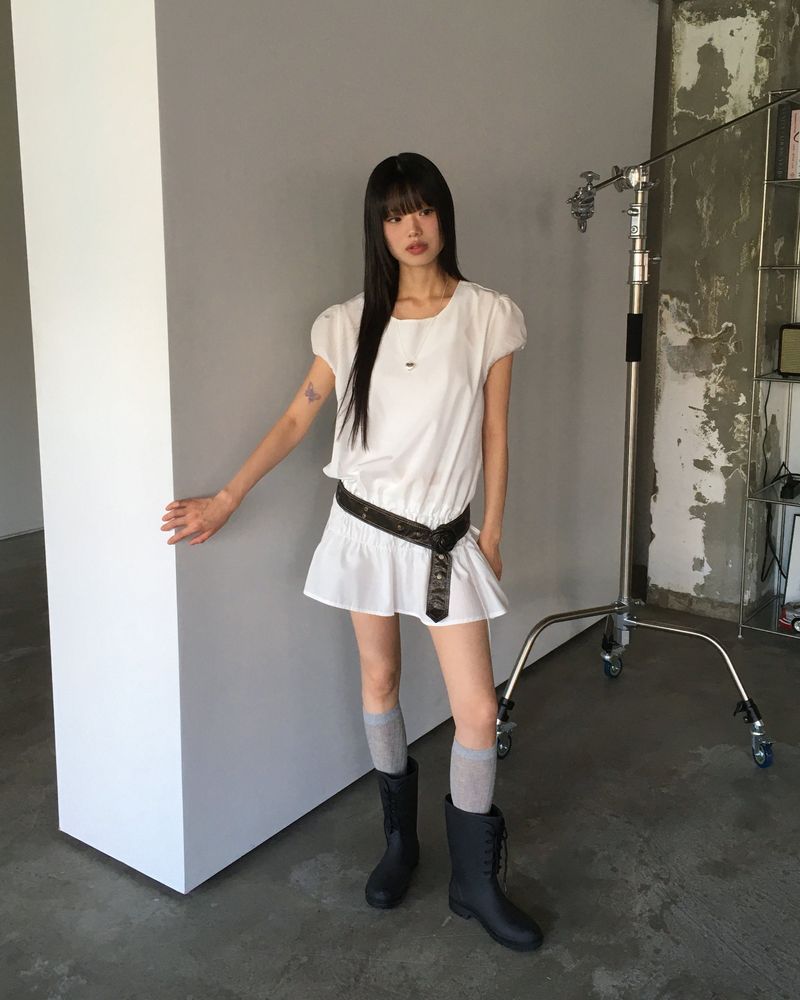Yukia Rose Vintage Snap Leather Belt