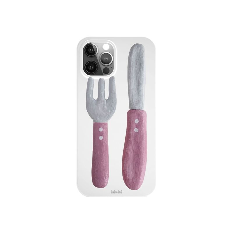 Pink cutlery case - Matt hard