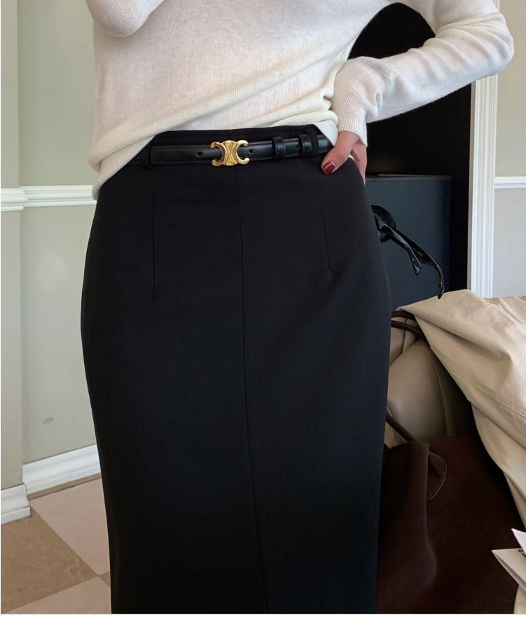 Lavin Simple Slit Long Skirt / 4 colors