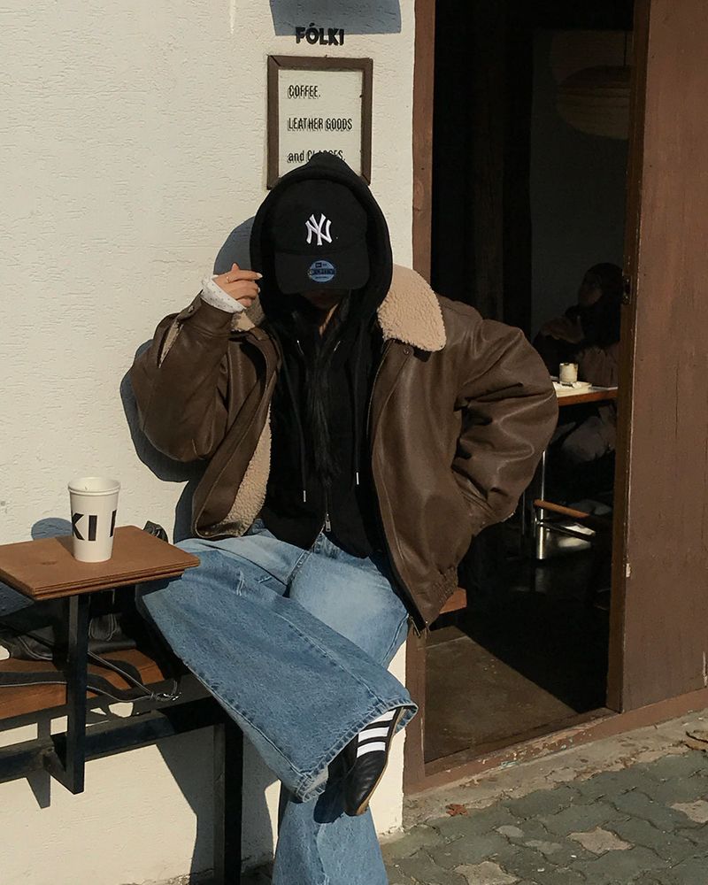 [ORIGINAL] Penta Leather Wool Shearling Jumper