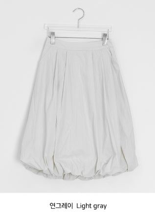 Honoka Pintuck Balloon Banding Midi Skirt