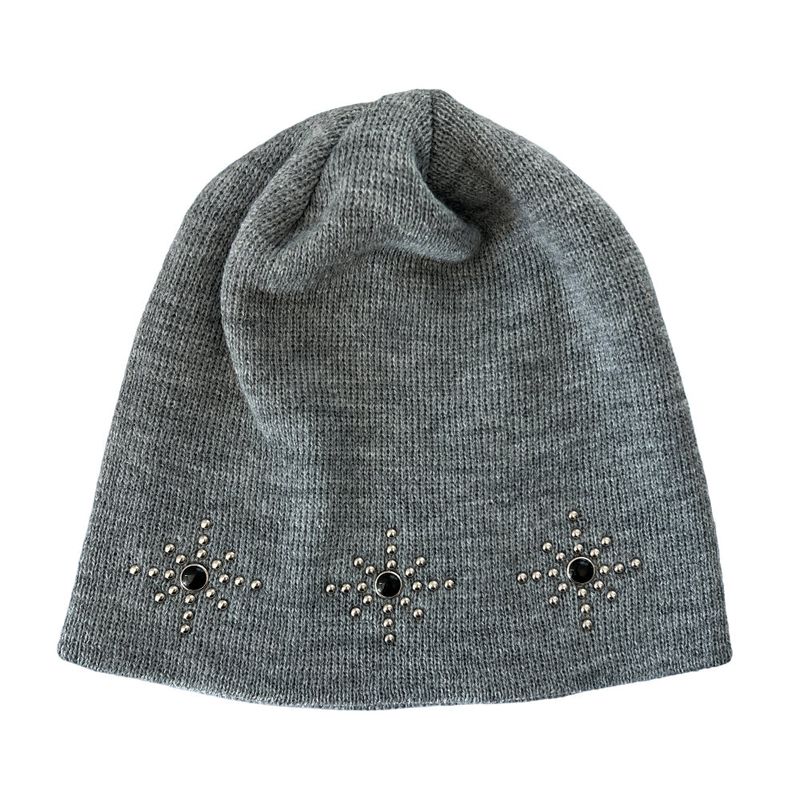 Starlight Round Stud Knit Beanie (6 colors)