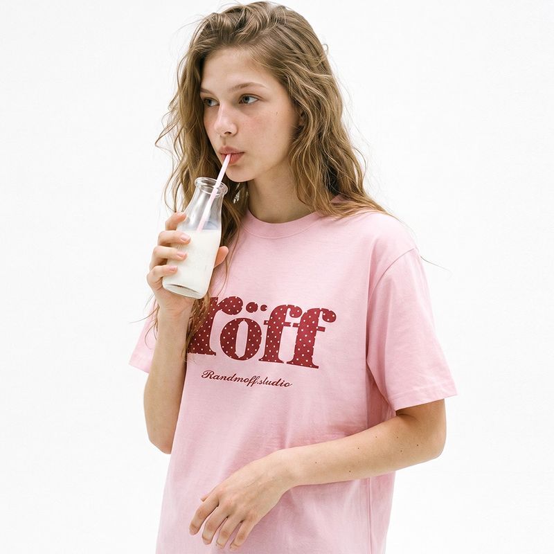 RANDOMOFF（ランダムオフ）の「RÖFF TYPE PLAY DOT T-SHIRT [BERRY MILK]（Tops）」