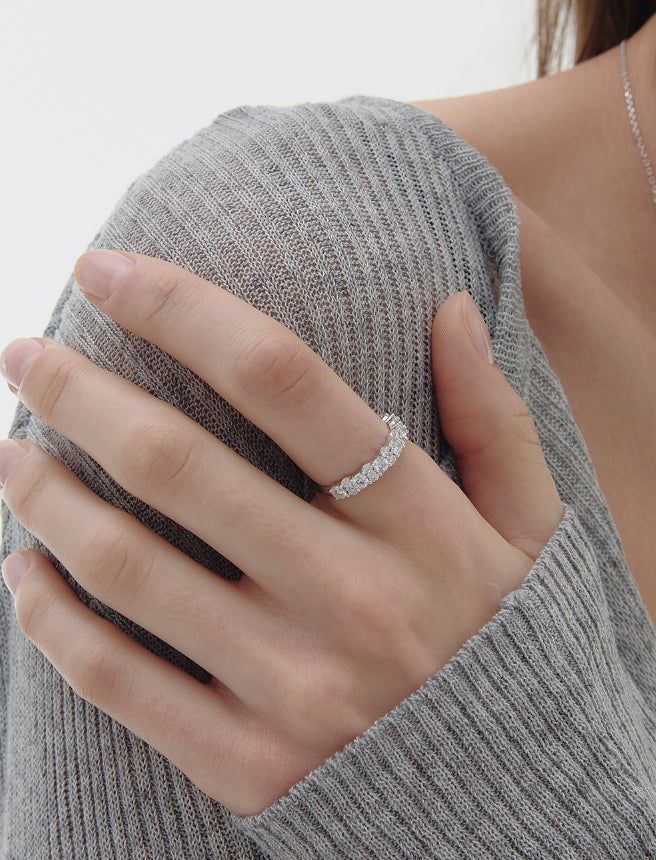 hyeres lor（イエール・ロール）の「26SS★ Essence Silver (W) Melody Moissanite Ring S（Accessories）」