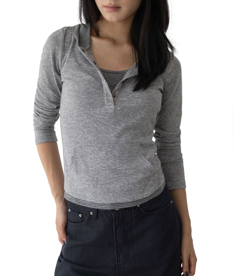 Monde Deep Henley Hoodie