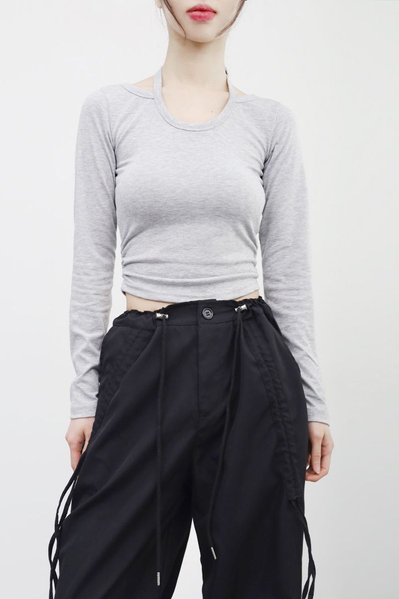 NONCODE（ノンコード）の「Cured String Halter T-Shirt（Tops）」