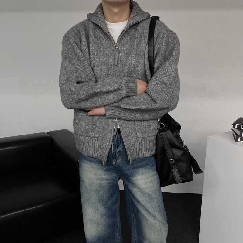 COZINESS（コジネス）の「ALL MUSH Pockets Wool Knitwear Zip-Up (4 colors)（Tops）」