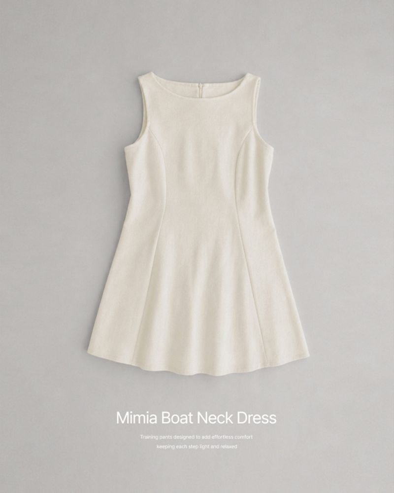 Mimia boat‑neck dress