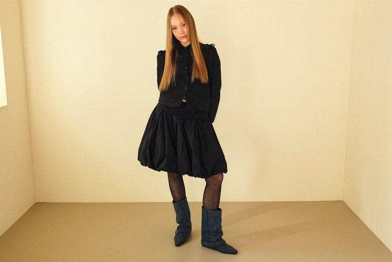 Ribbon pumpkin warmer skirt *Midi