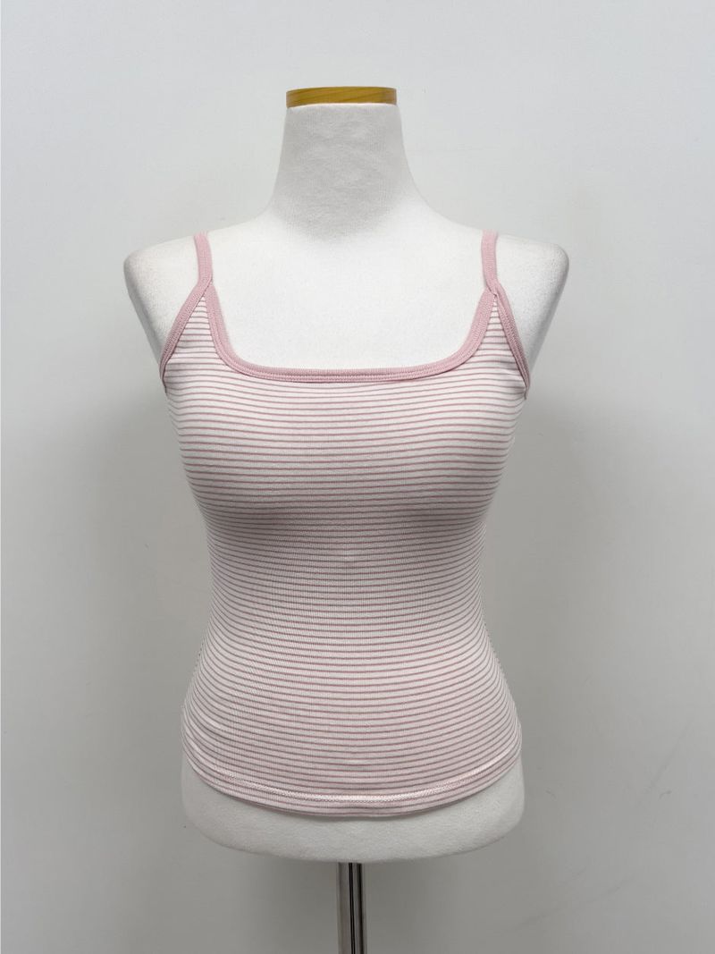 Stripe Bra Top Sleeveless