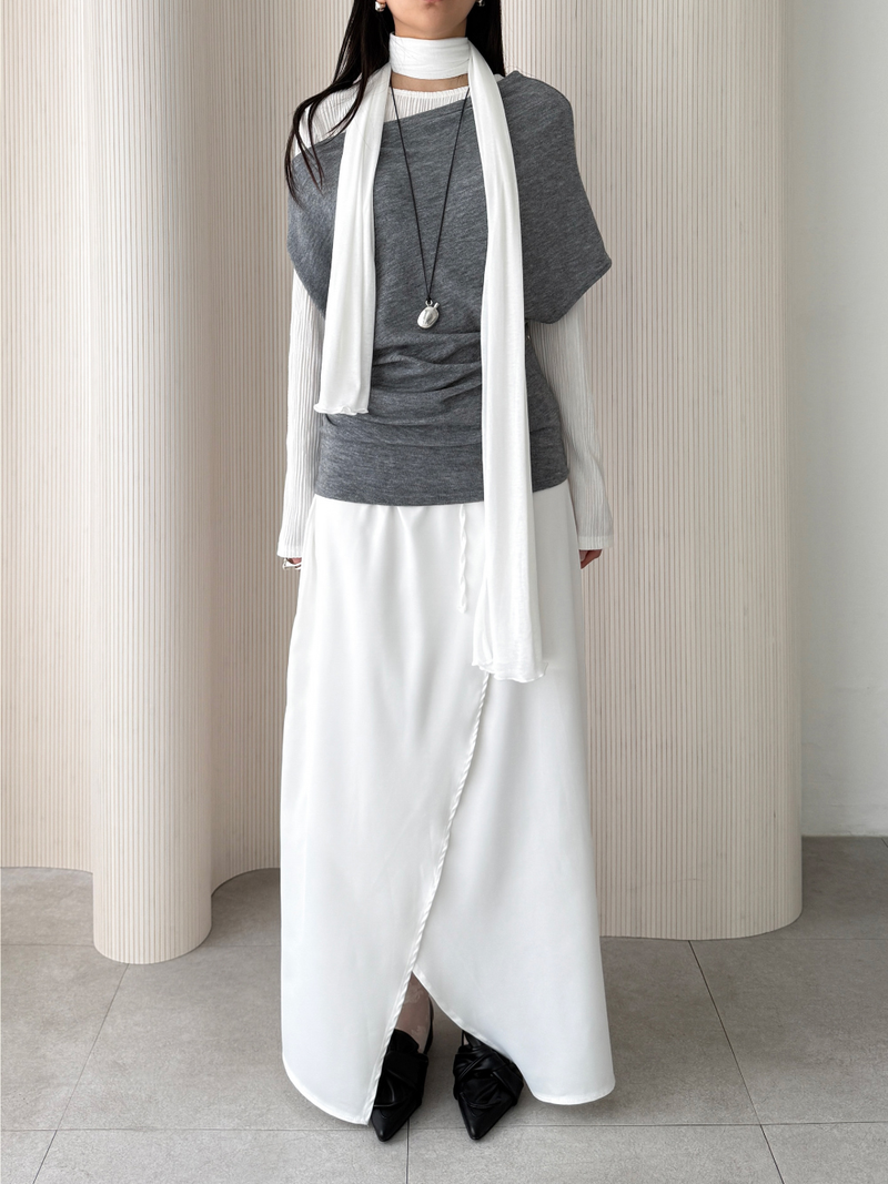 tulip satin skirts (3color)