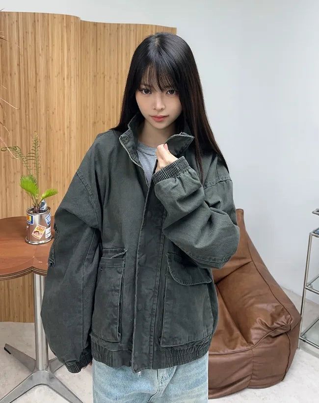 SATIIIZ（サティーズ）の「Denz Washed High-Neck Field Jacket（Jackets/Outerwear）」