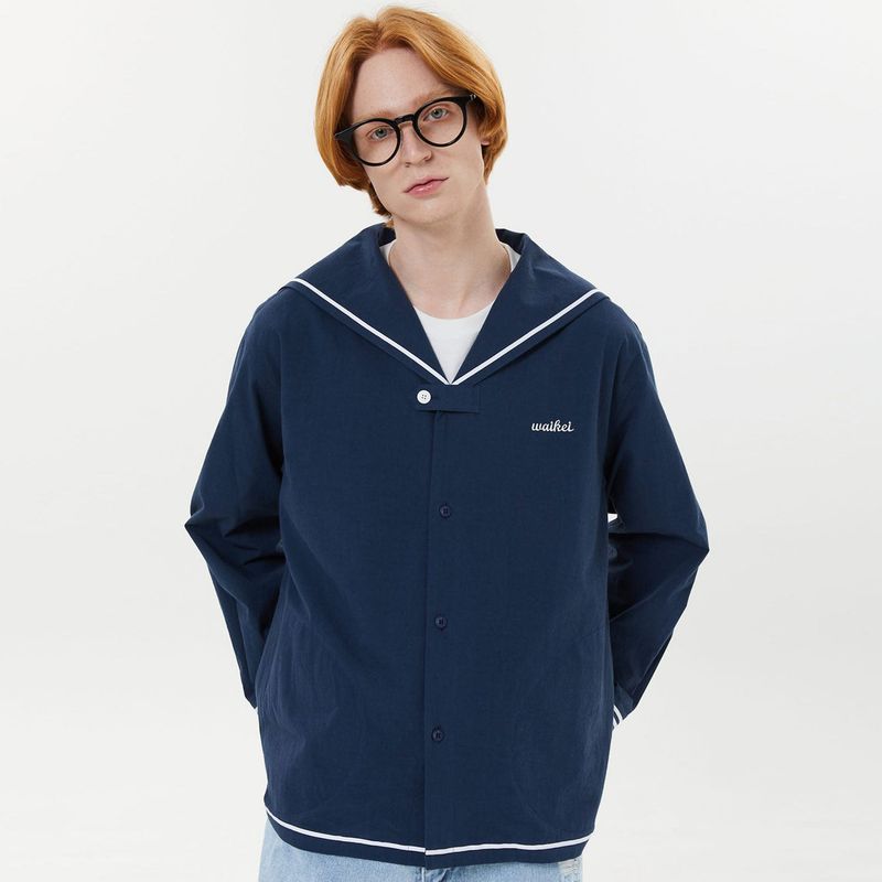 Marine collar flap shirts