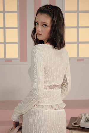 Vanilla lace skirt - ivory
