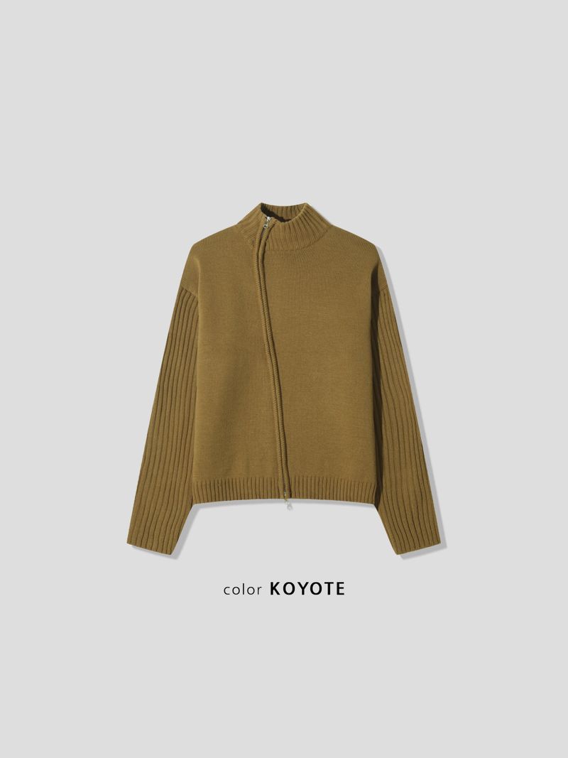 Legacy Diagonal Knit Zip-Up 4C