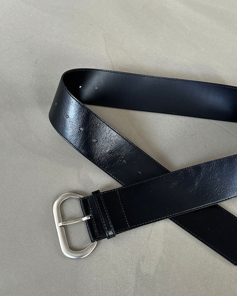 Leather Bold Wide Belt