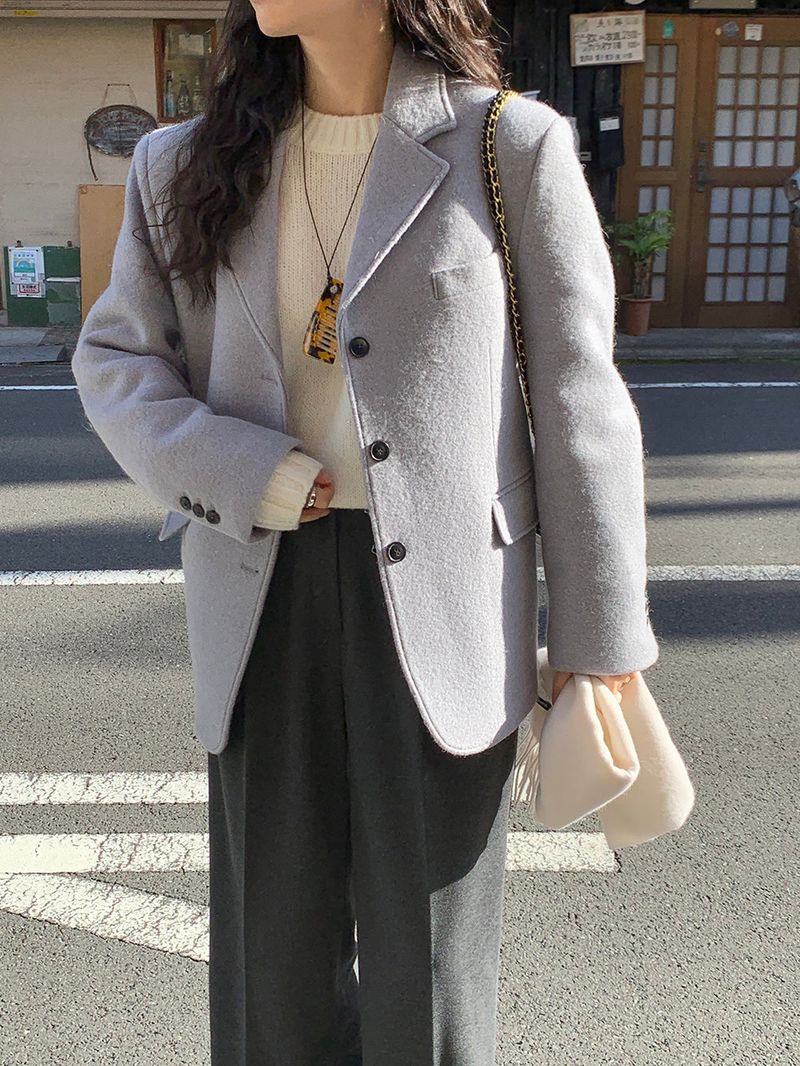 [MADE] [Wool Napping] Winter Warm Pintuck Wide Slacks