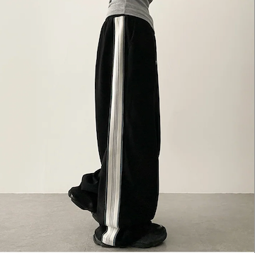 Enz Side Track Line Wide Pants