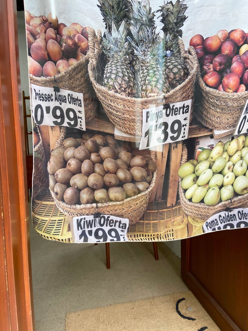 fruit market chiffon fabric poster