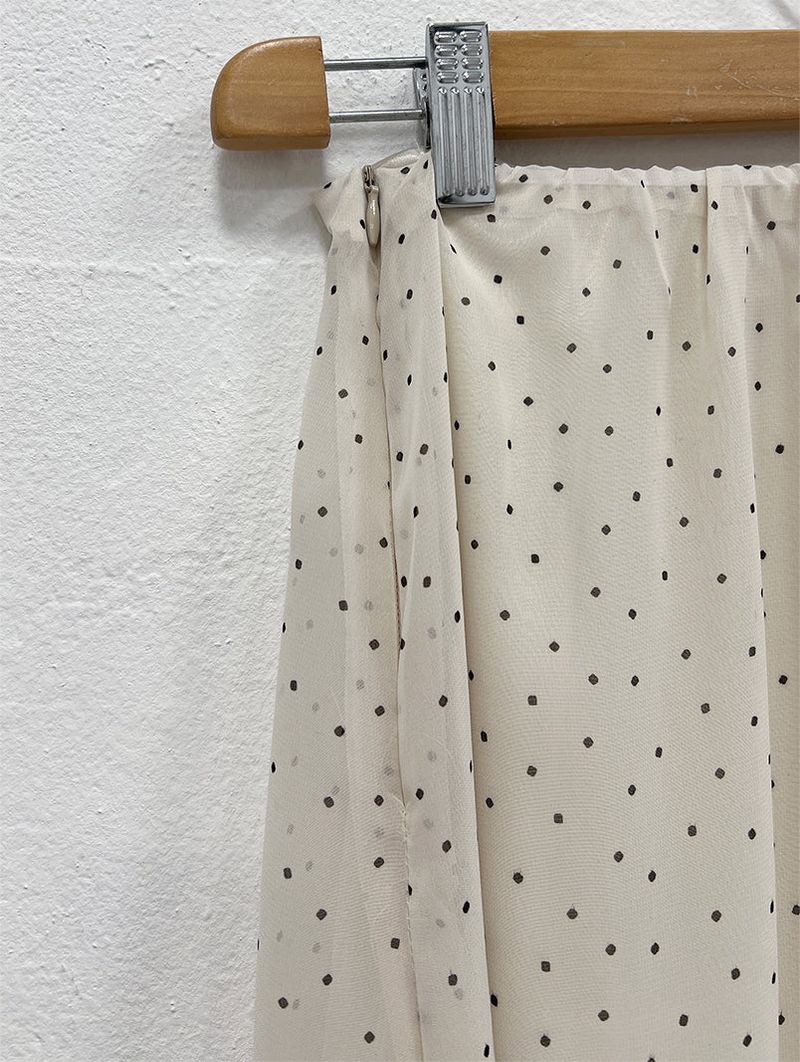 DOT MIDI CHIFFON SKIRT (2C)