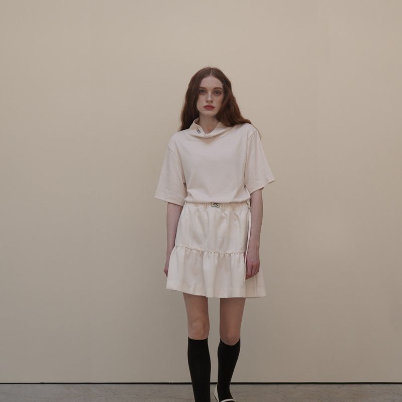 Cream Drape T-Shrits