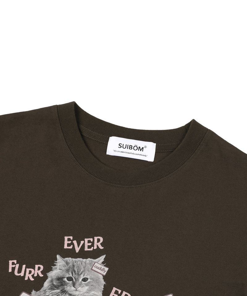 FURR EVER FRIEND Crop T-Shirt in Brown