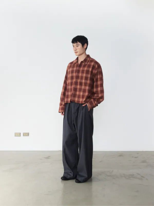 TP1 Brushed Boxy Plaid Shirt