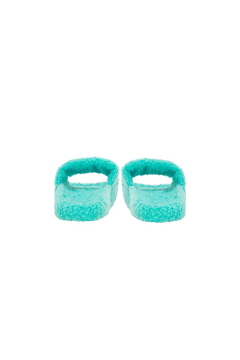 G'day furry sandals (mint)