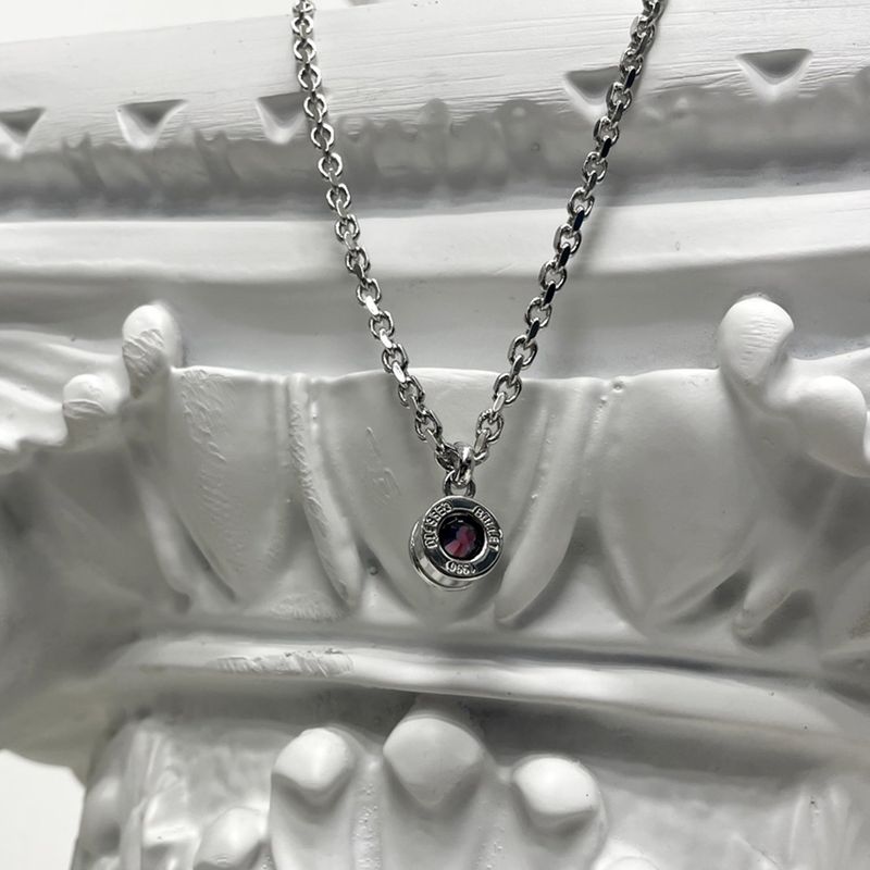 Bullet Back Necklace_silver