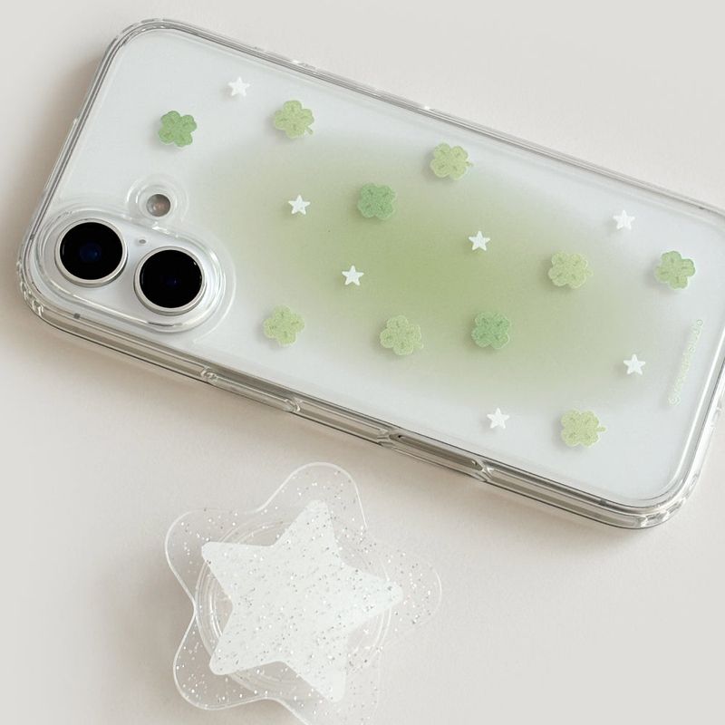 [Gel-hard] Clover pattern Phone case (only case)