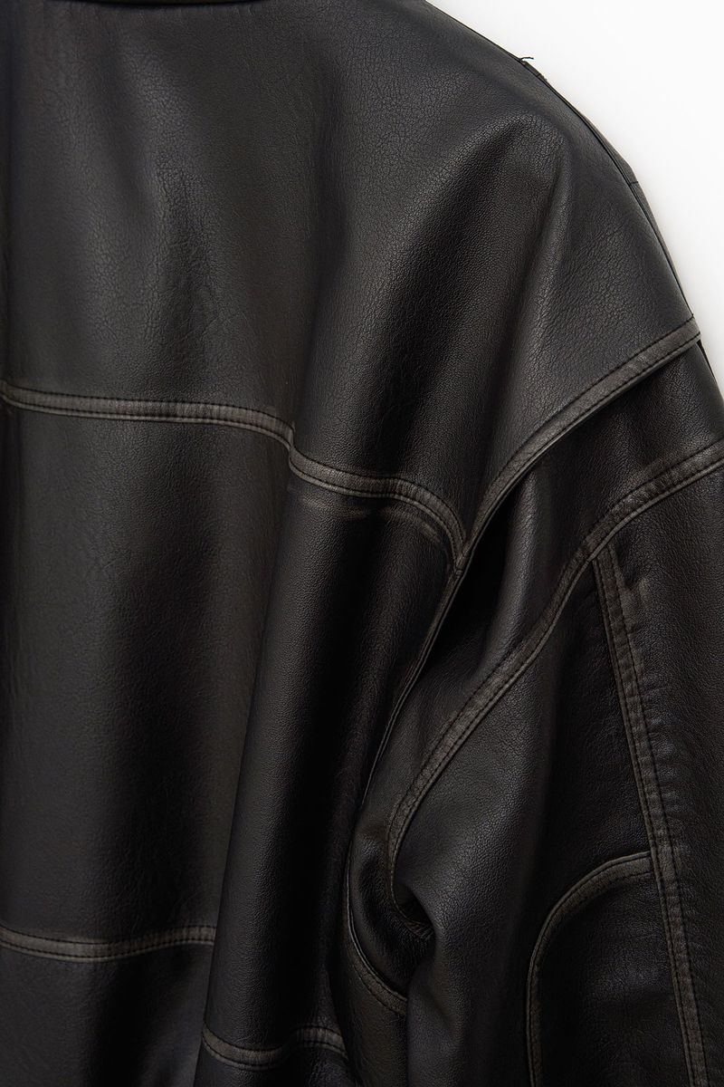 Hand Washed Leather Blouson (2color)