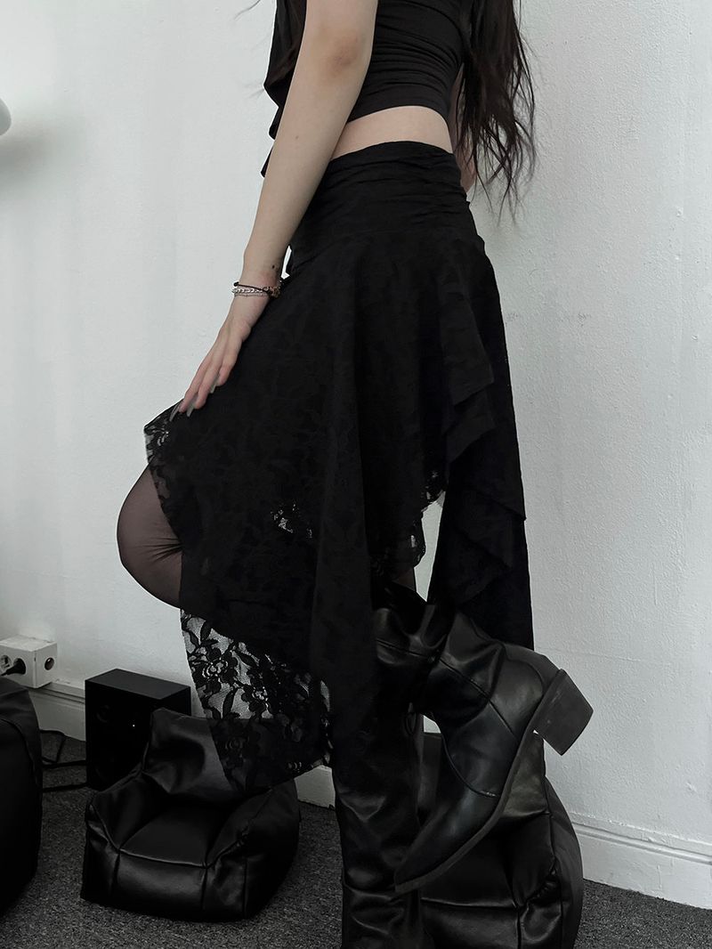 rose uncut skirt (2color)