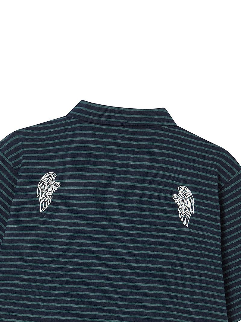 OVERSIZED WING POLO SHIRT GREEN