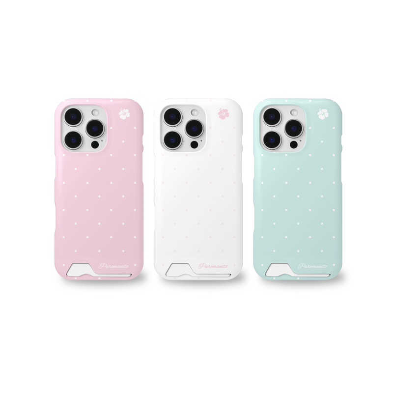 puremanito（ピュアマニト）の「キュートドットカードケース（スマホグッズ/小物）」