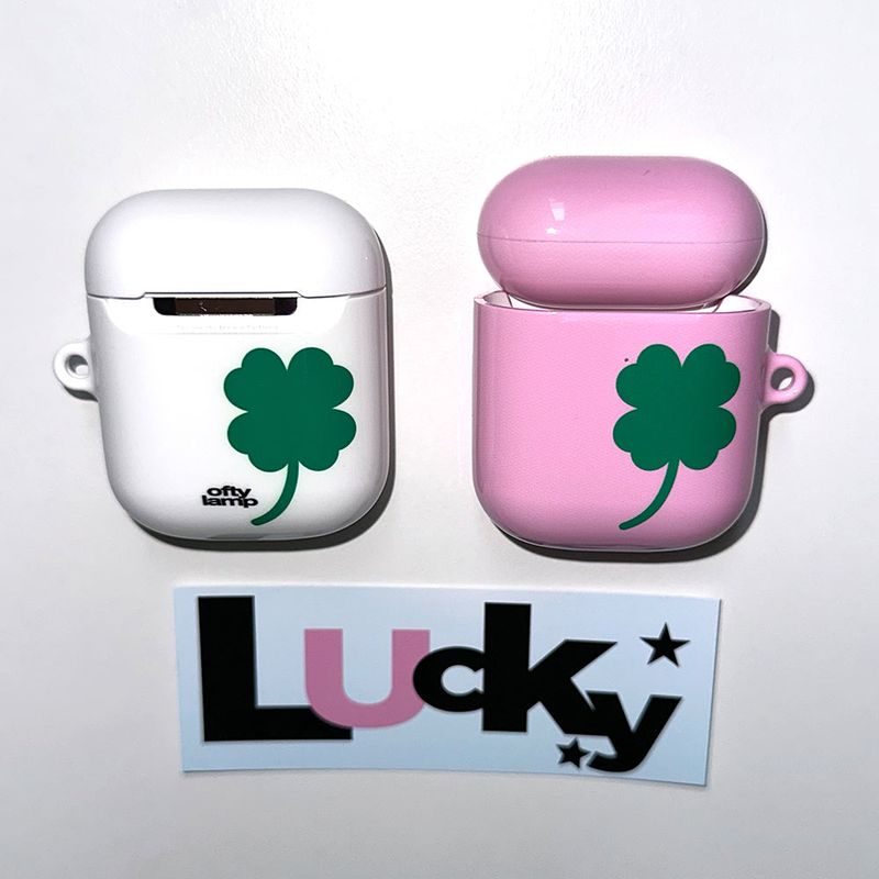 [made] Clover AirPods case pink(glossy hard)